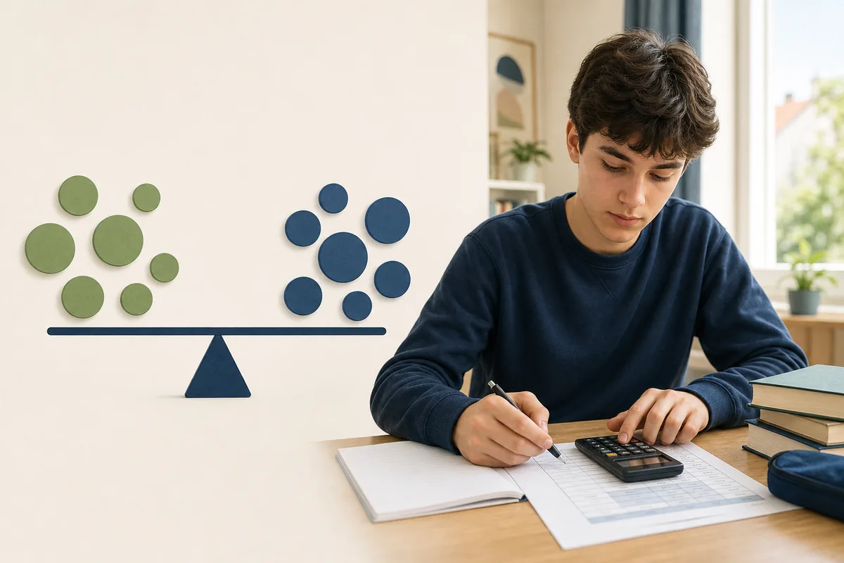 Élève calculant les points nécessaires pour avoir le bac